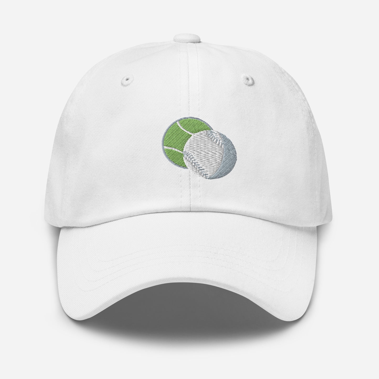 Hat With Embroidered Lawn Tennis Ball And Baseball Design