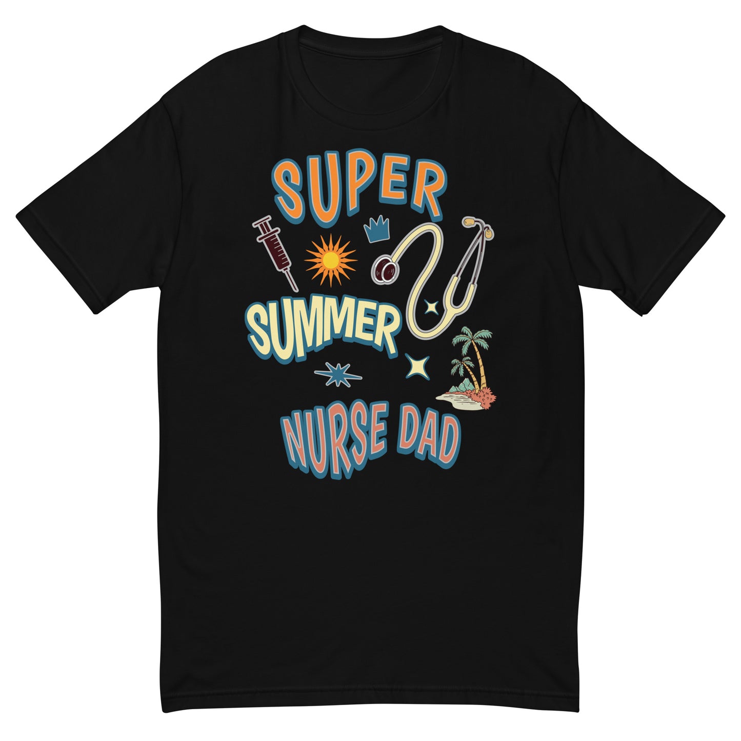 Super Summer Nurse Dad Mens T-shirt