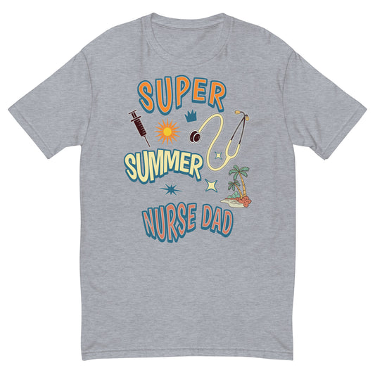 Super Summer Nurse Dad Mens T-shirt