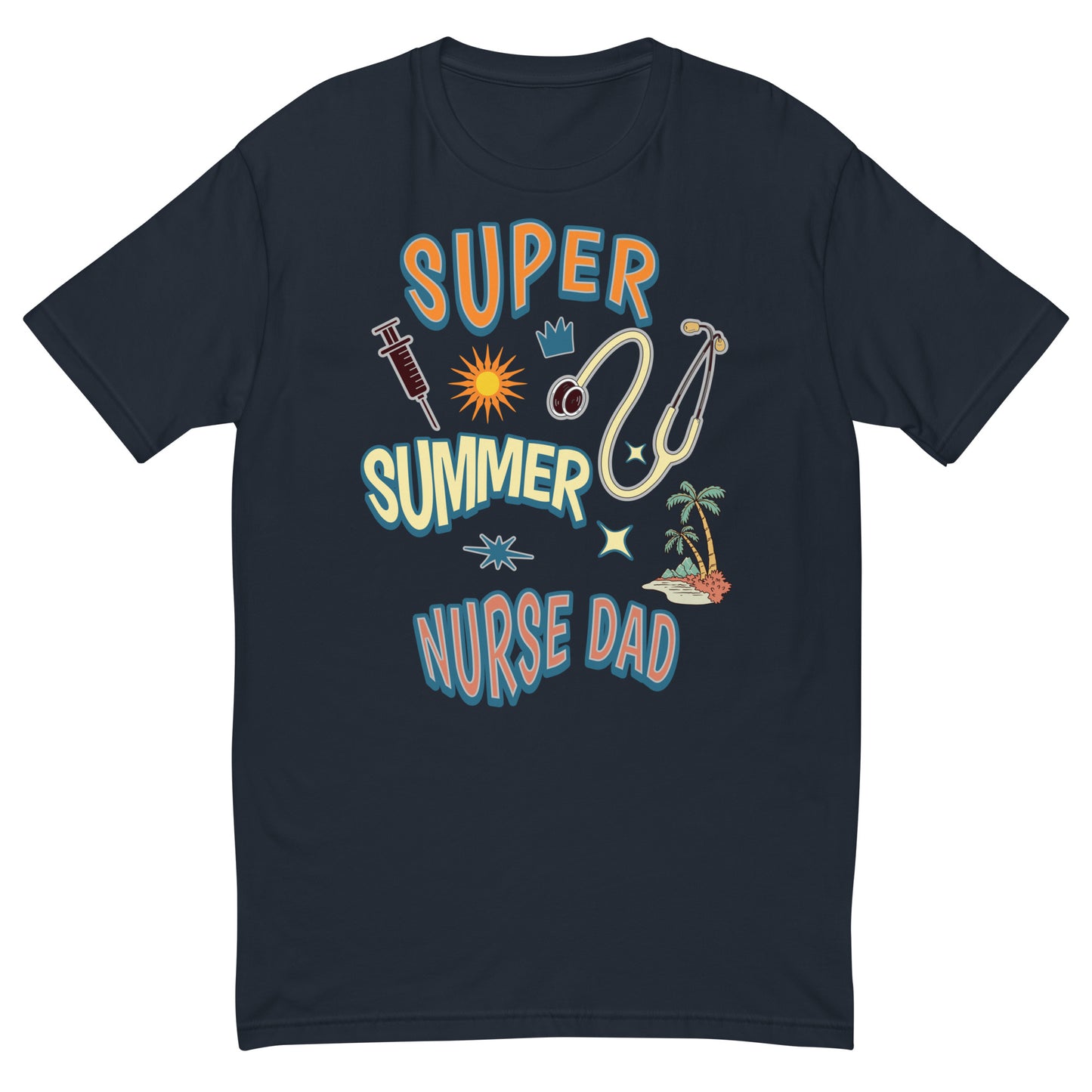 Super Summer Nurse Dad Mens T-shirt