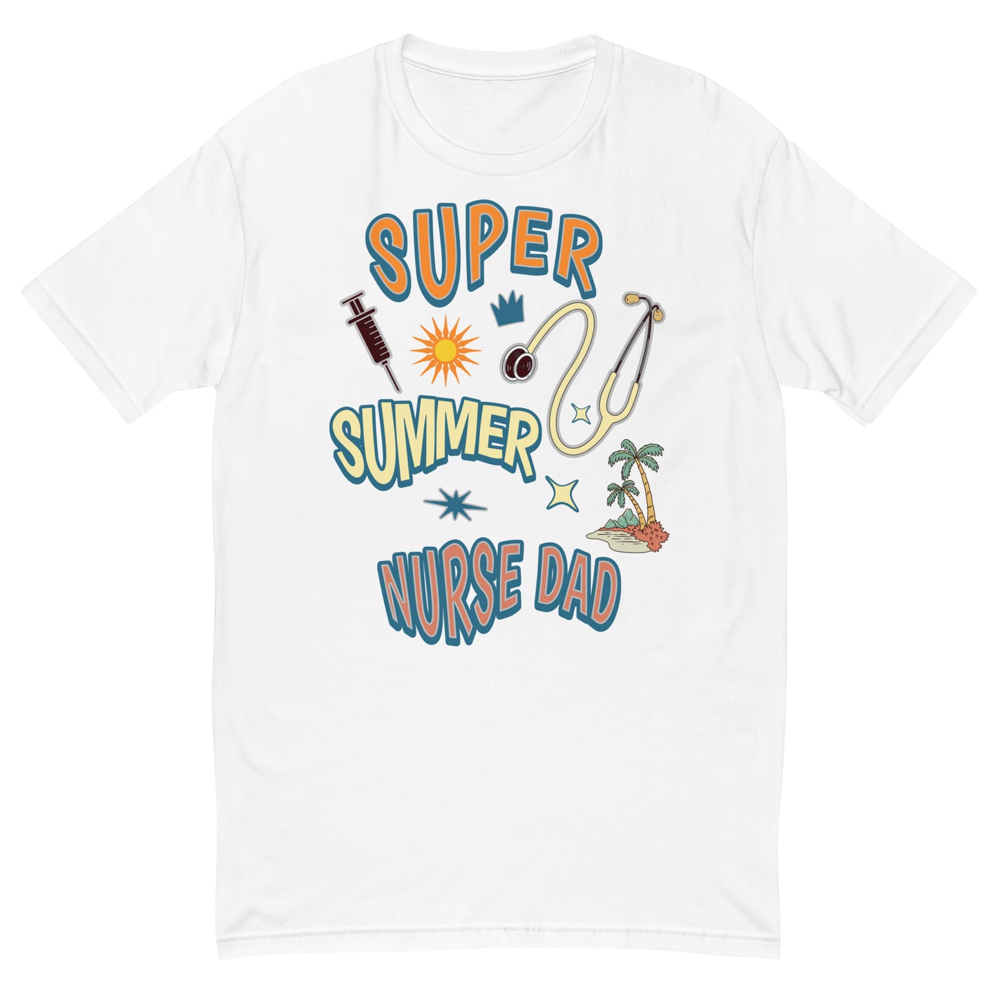 Super Summer Nurse Dad Mens T-shirt