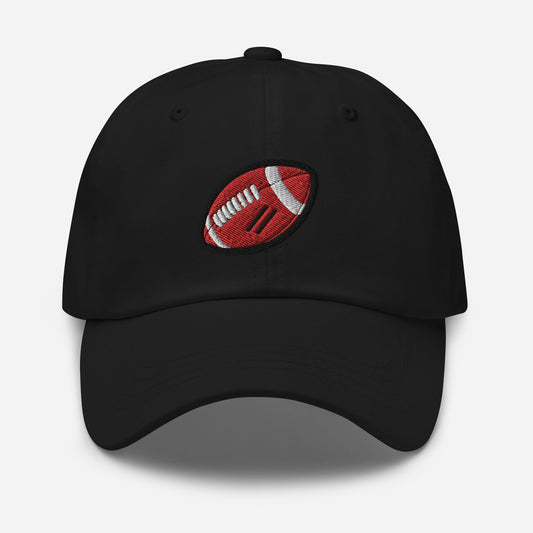 Hat With Embroidered Football Design