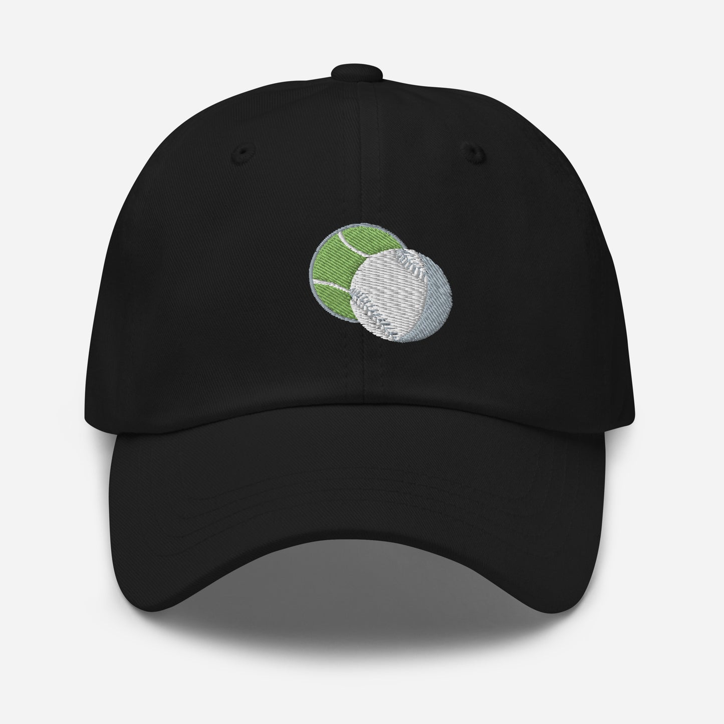 Hat With Embroidered Lawn Tennis Ball And Baseball Design