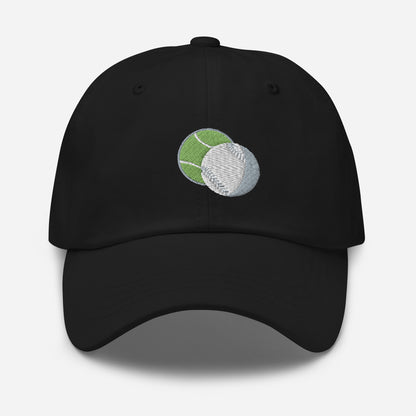 Hat With Embroidered Lawn Tennis Ball And Baseball Design