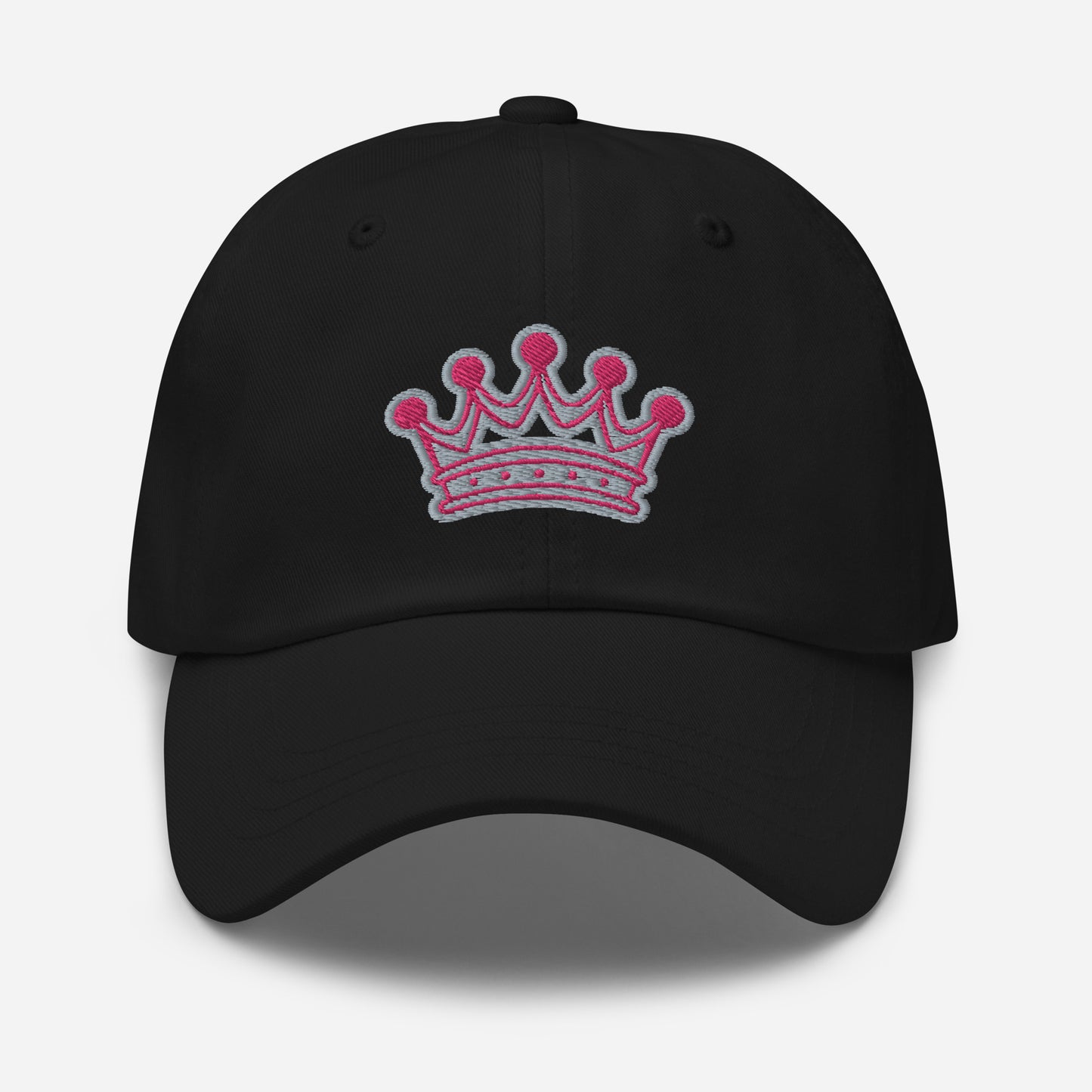 Hat With Embroidered Flamingo And Ash Color Crown Design
