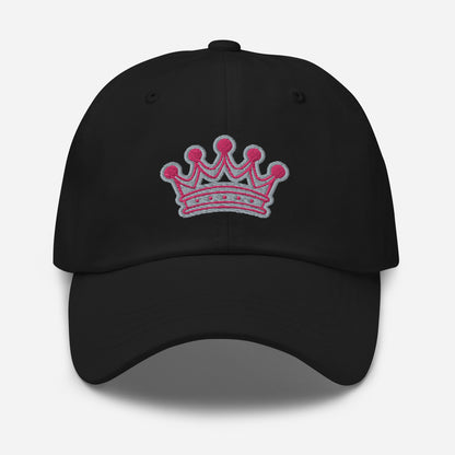 Hat With Embroidered Flamingo And Ash Color Crown Design