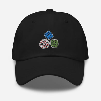 Nice Hat With Triple Dice Embroidered Design