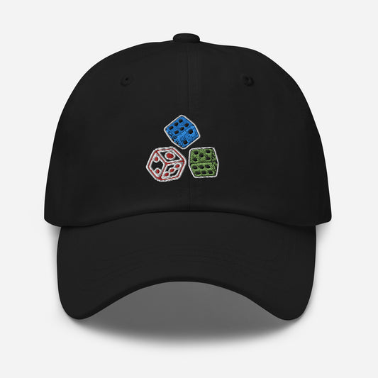 Nice Hat With Triple Dice Embroidered Design