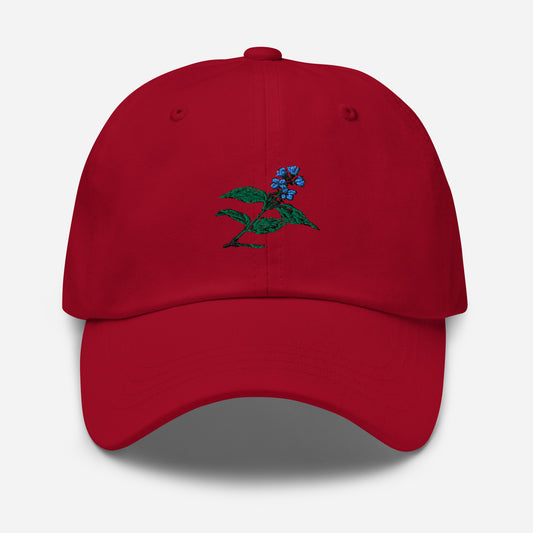 Green Blue And Black Flower Nice Hat