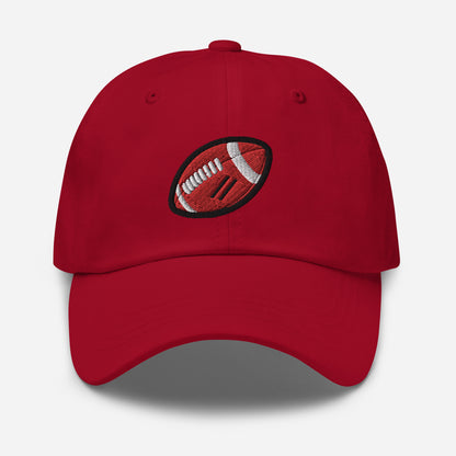Hat With Embroidered Football Design