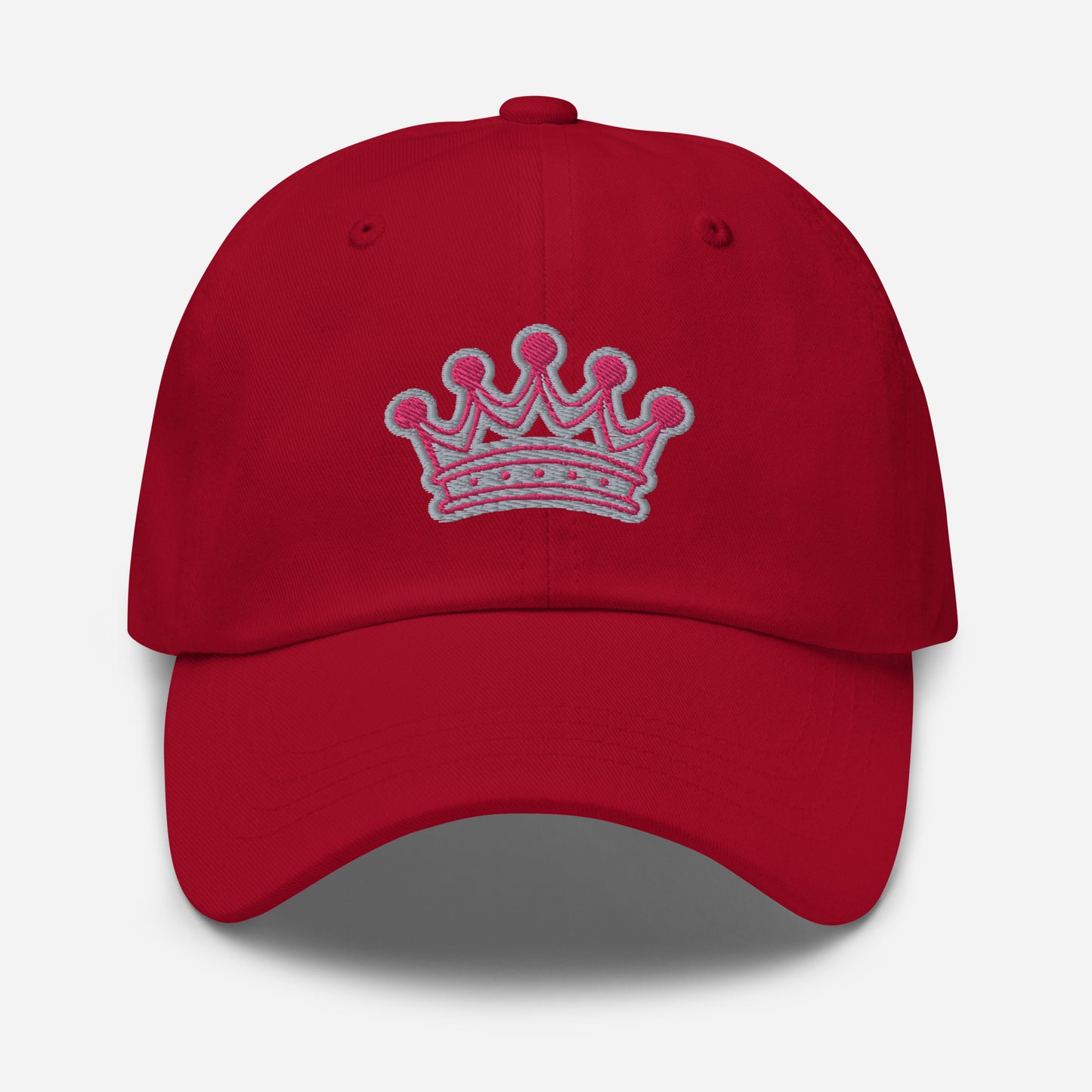 Hat With Embroidered Flamingo And Ash Color Crown Design