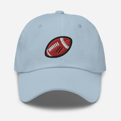 Hat With Embroidered Football Design