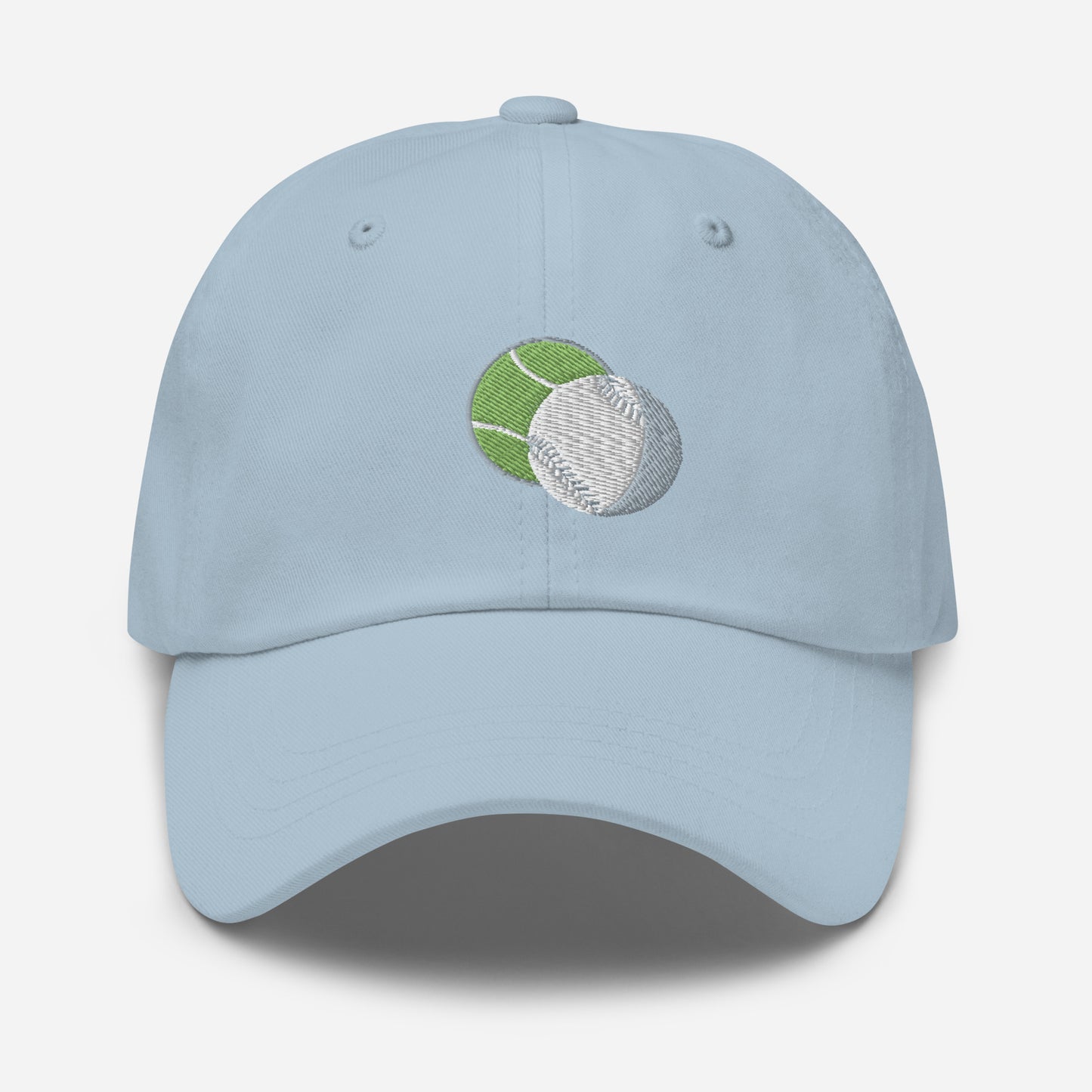 Hat With Embroidered Lawn Tennis Ball And Baseball Design