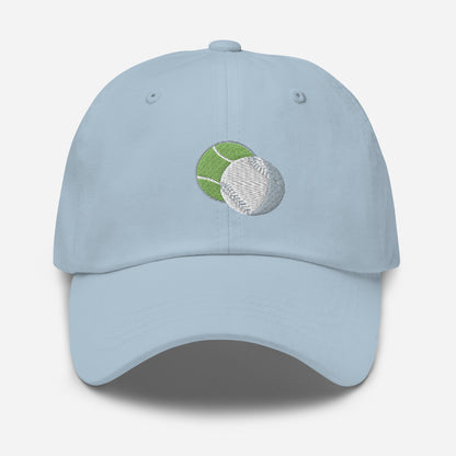 Hat With Embroidered Lawn Tennis Ball And Baseball Design