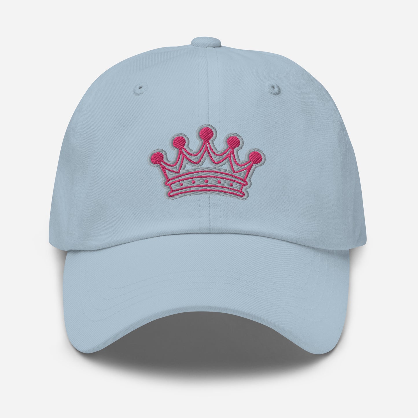 Hat With Embroidered Flamingo And Ash Color Crown Design