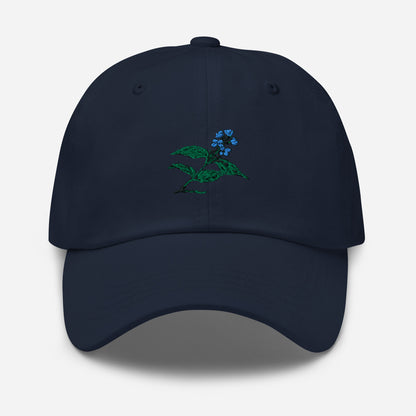 Green Blue And Black Flower Nice Hat
