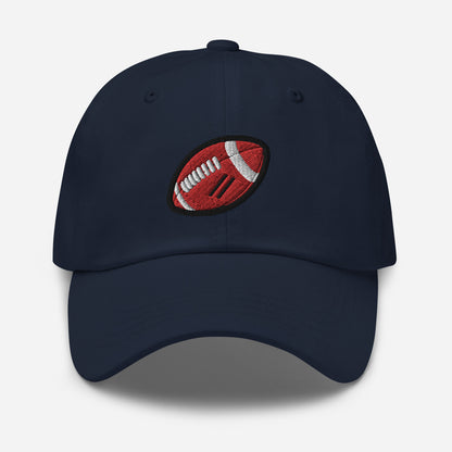 Hat With Embroidered Football Design