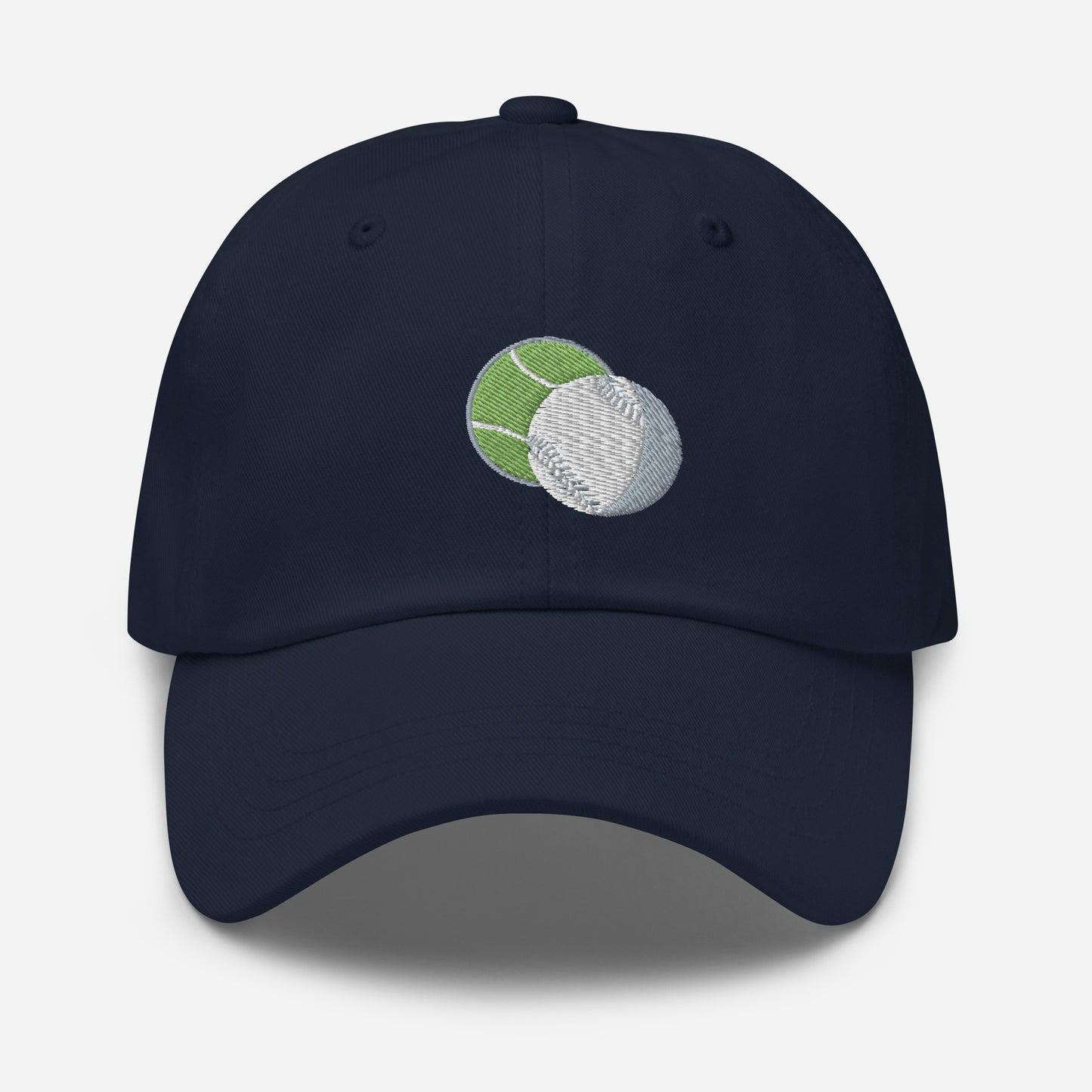 Hat With Embroidered Lawn Tennis Ball And Baseball Design