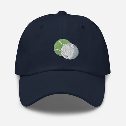 Hat With Embroidered Lawn Tennis Ball And Baseball Design