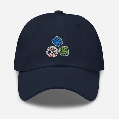 Nice Hat With Triple Dice Embroidered Design