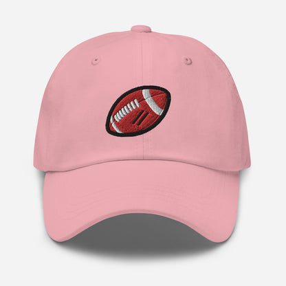 Hat With Embroidered Football Design