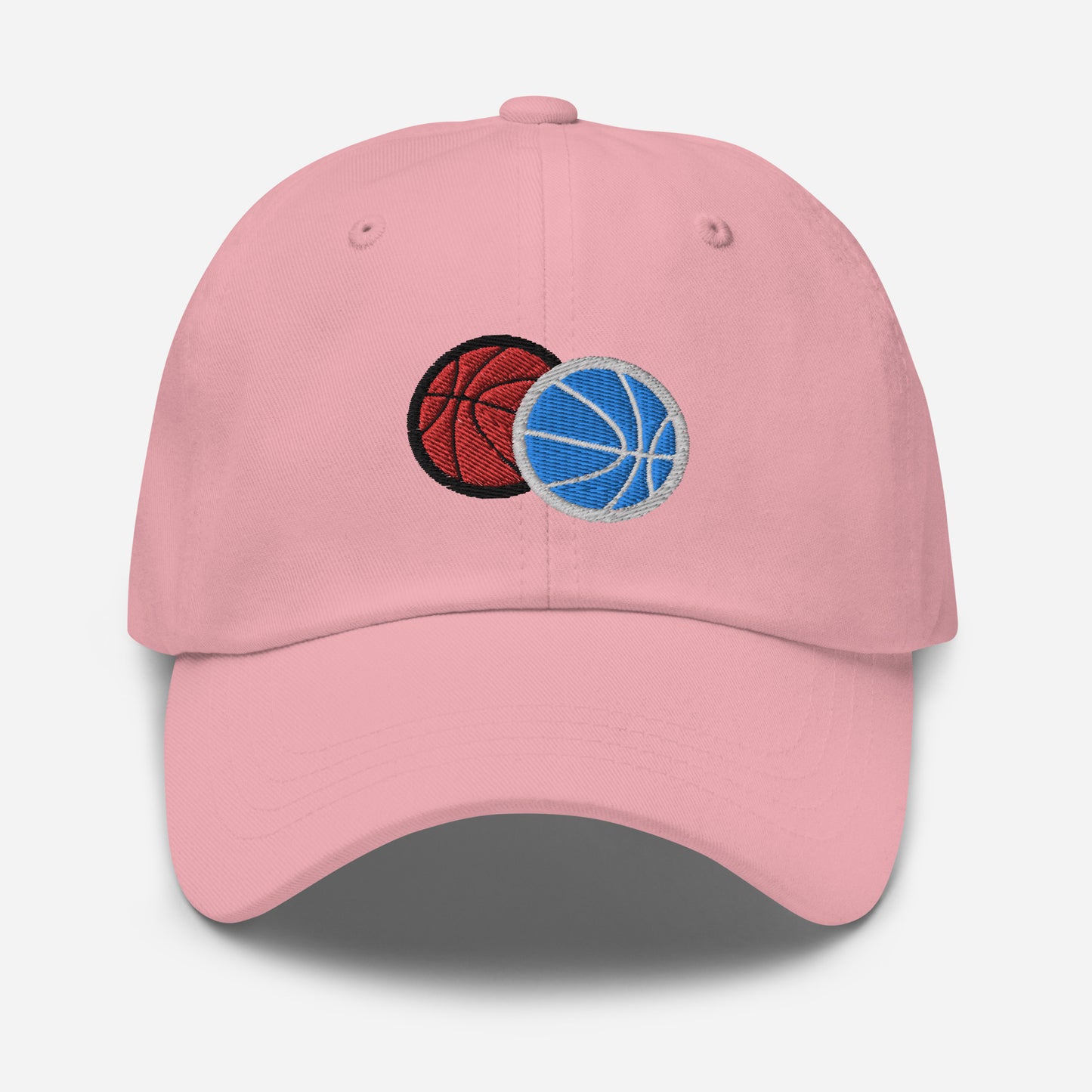 Hat With Embroidered Double Basketball Design