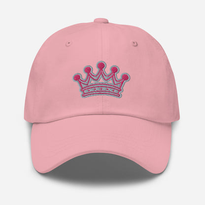 Hat With Embroidered Flamingo And Ash Color Crown Design