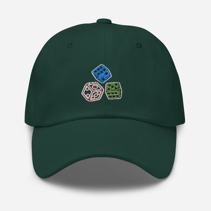 Nice Hat With Triple Dice Embroidered Design