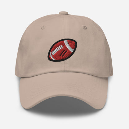 Hat With Embroidered Football Design