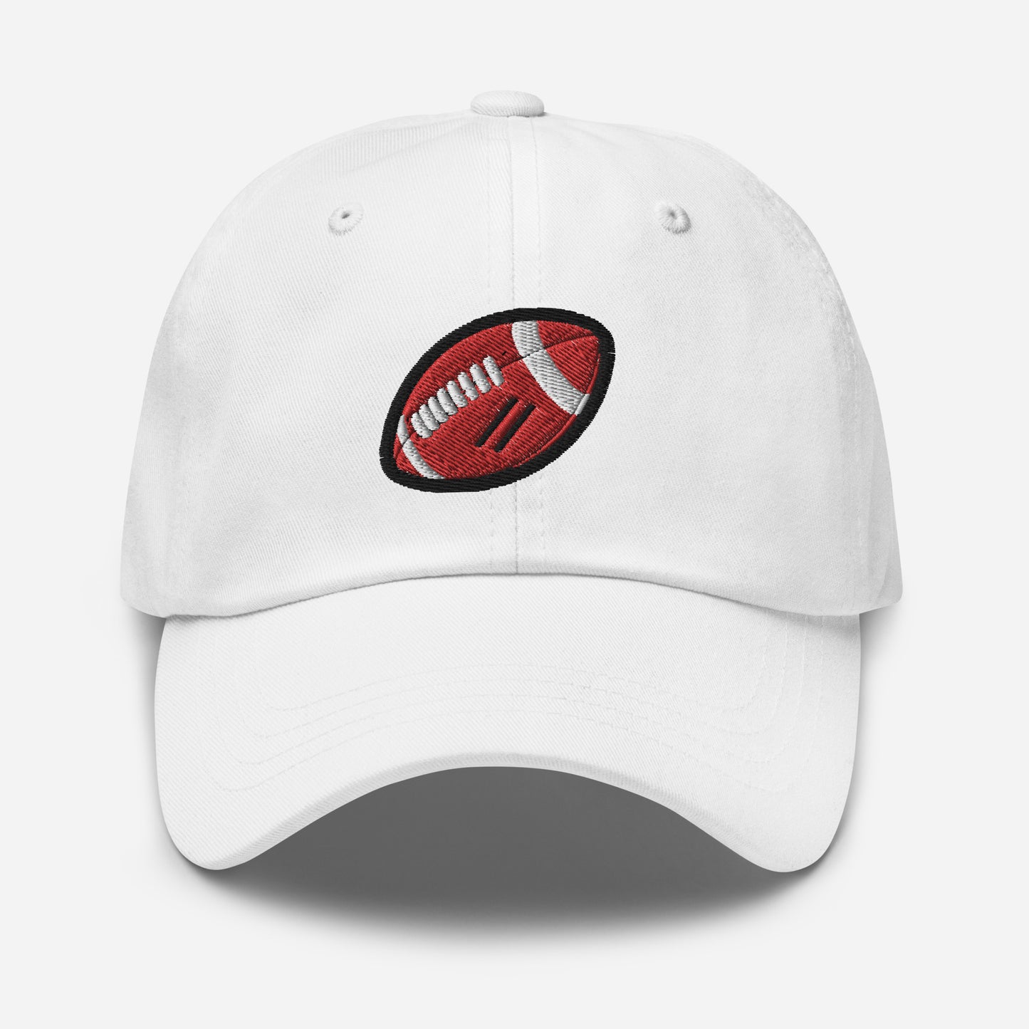 Hat With Embroidered Football Design