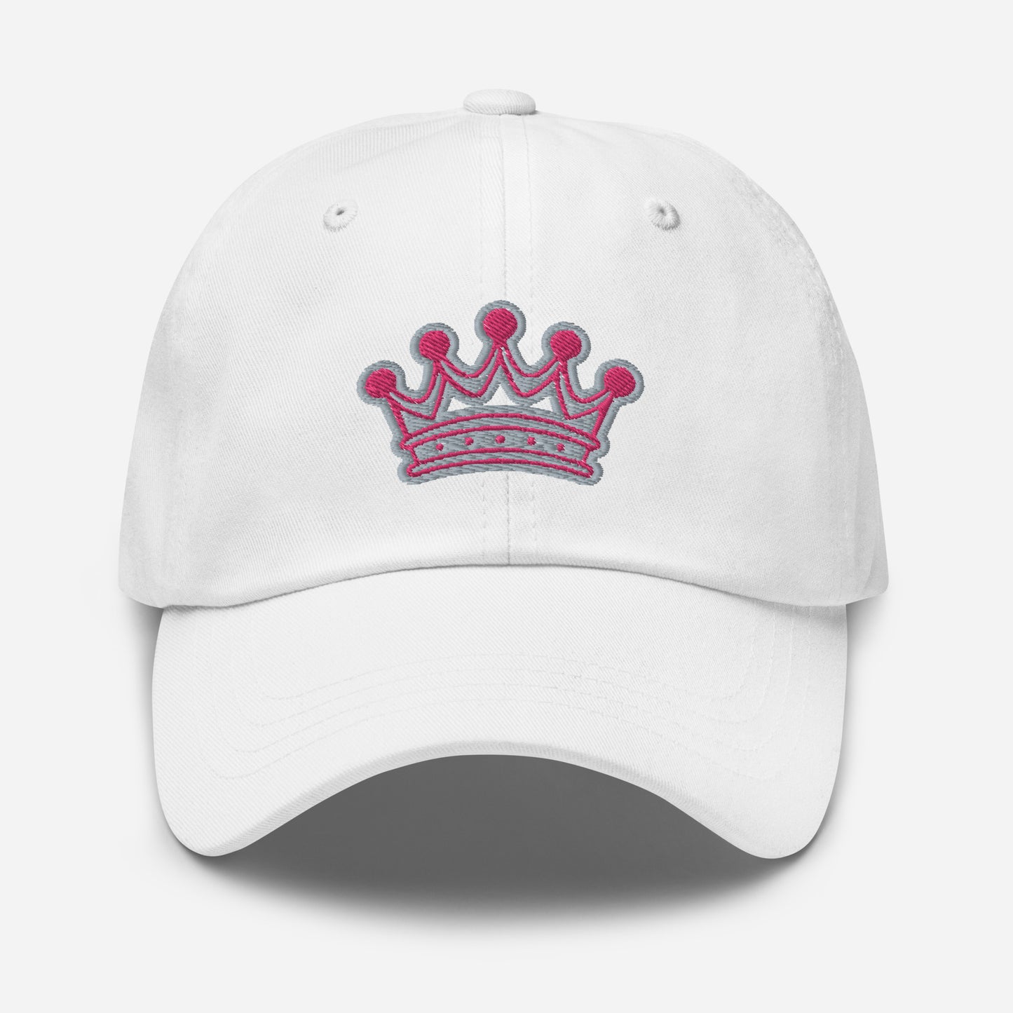 Hat With Embroidered Flamingo And Ash Color Crown Design