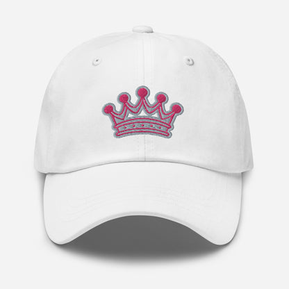 Hat With Embroidered Flamingo And Ash Color Crown Design