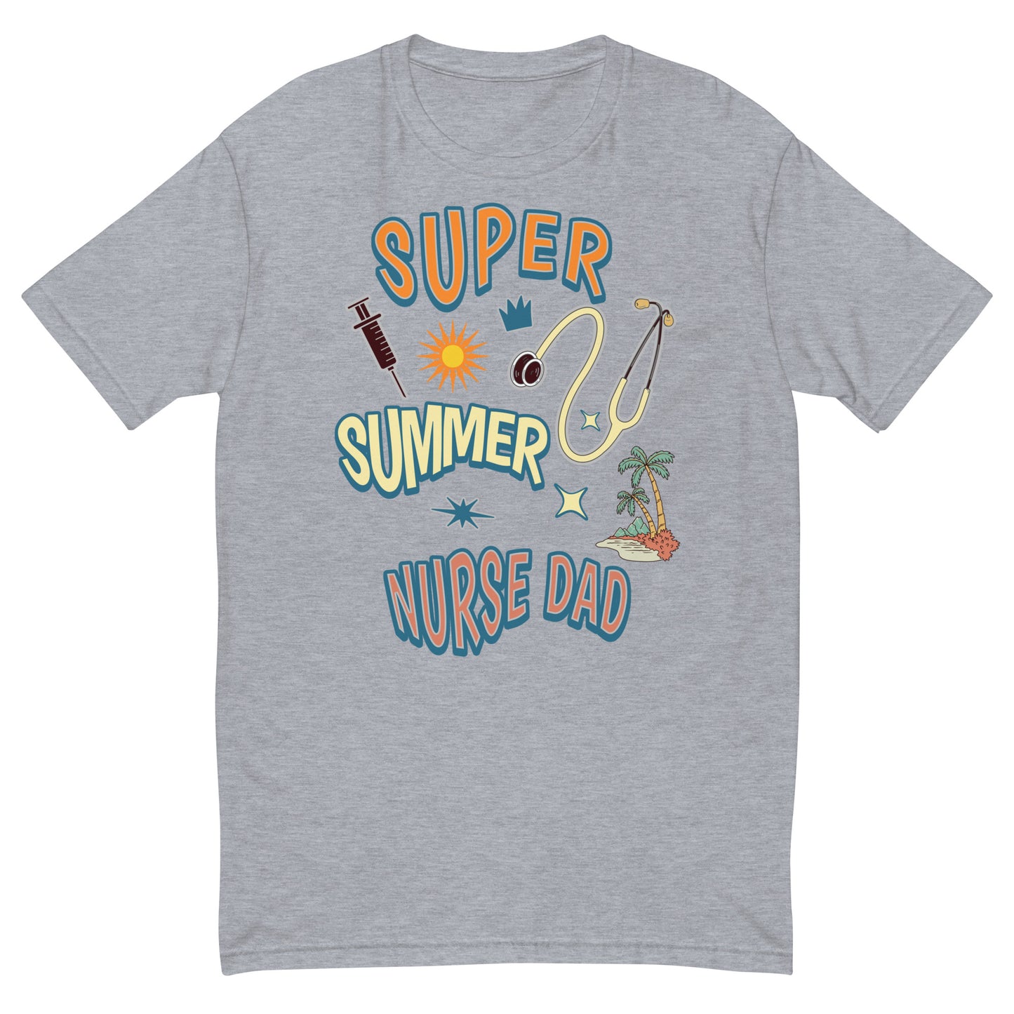 Super Summer Nurse Dad Mens T-shirt