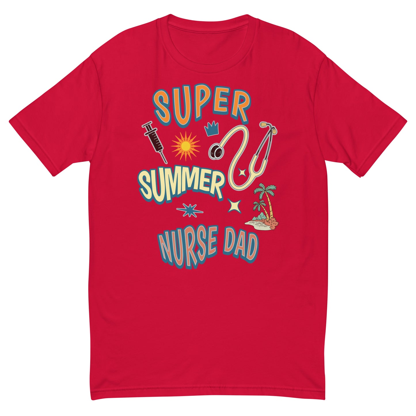 Super Summer Nurse Dad Mens T-shirt