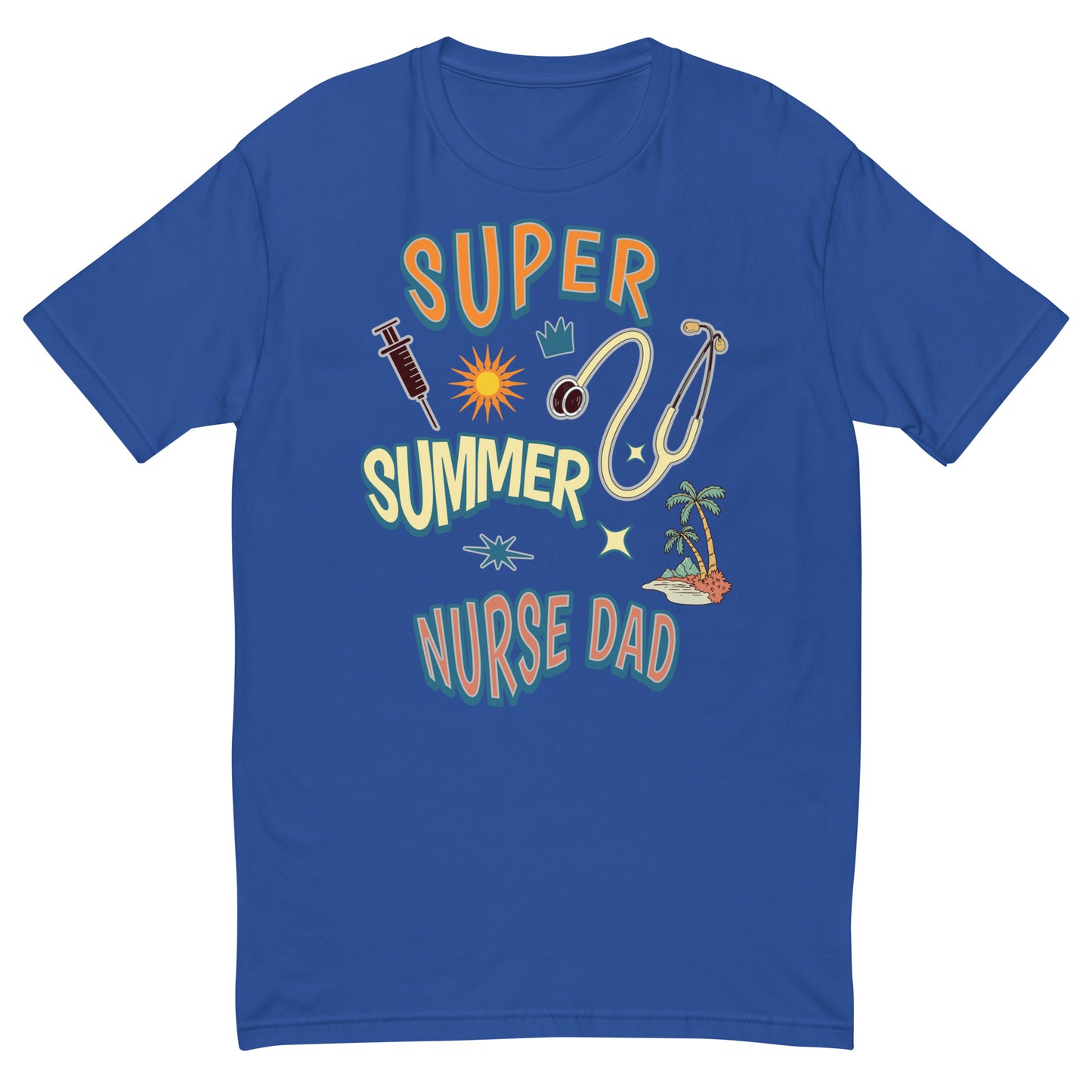 Super Summer Nurse Dad Mens T-shirt
