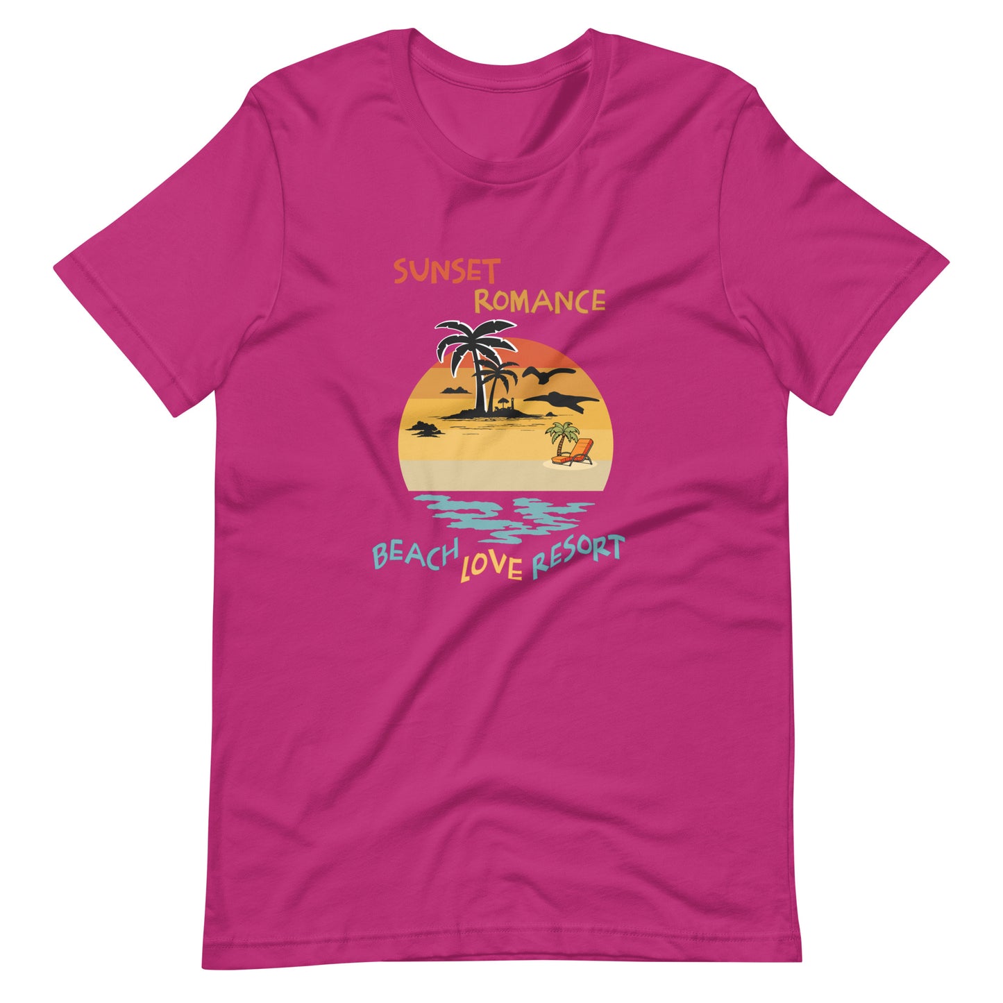 Sunset Romance Beach Love Resort Unisex t-shirt