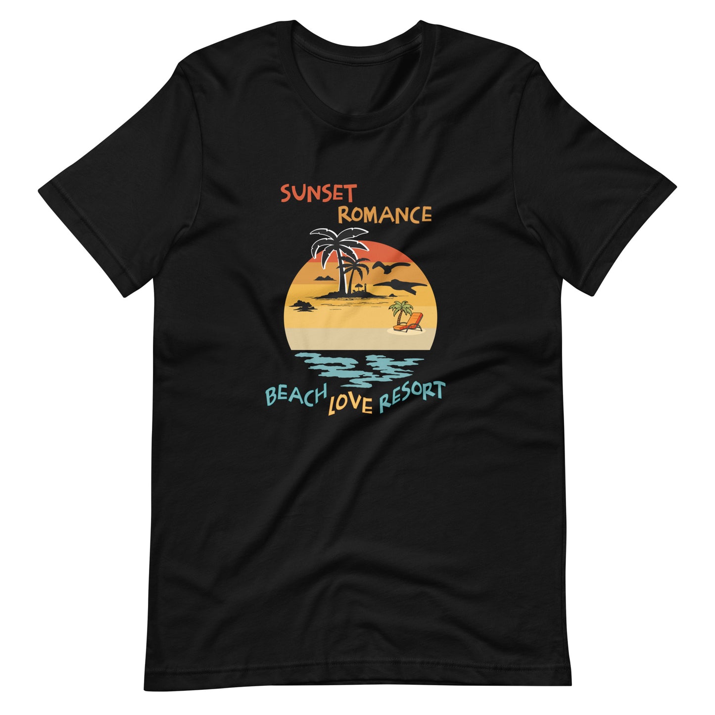 Sunset Romance Beach Love Resort Unisex t-shirt