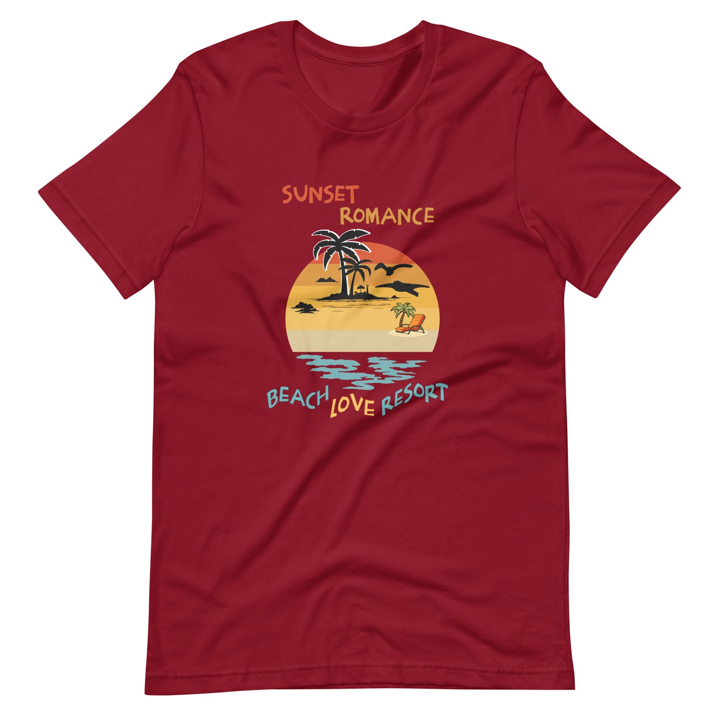 Sunset Romance Beach Love Resort Unisex t-shirt