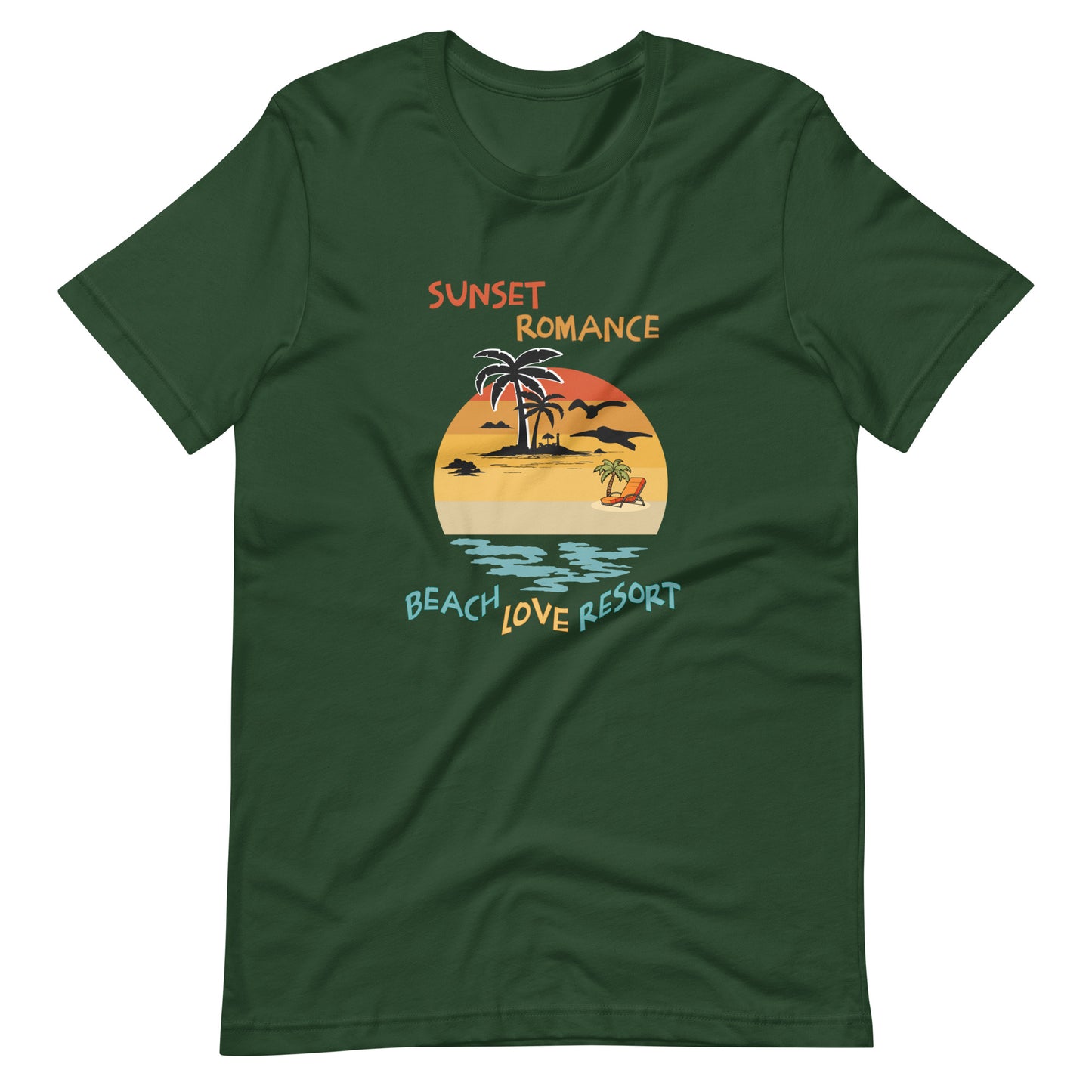 Sunset Romance Beach Love Resort Unisex t-shirt
