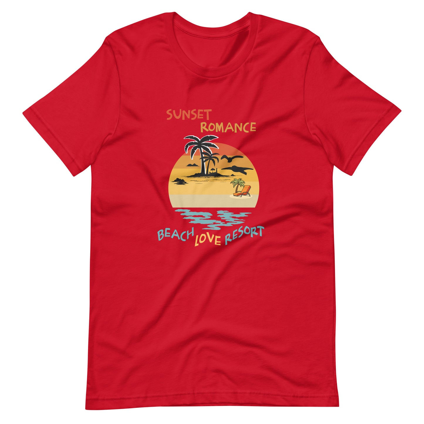 Sunset Romance Beach Love Resort Unisex t-shirt