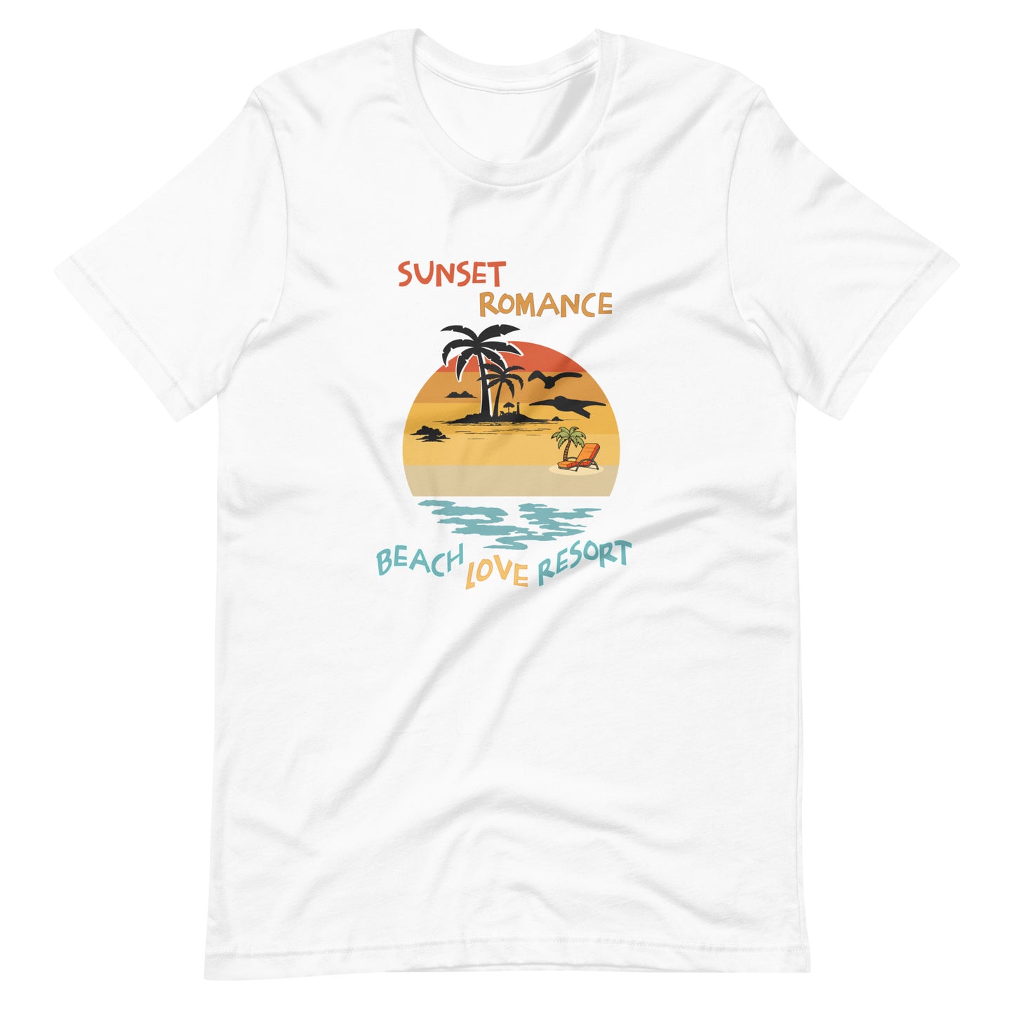 Sunset Romance Beach Love Resort Unisex t-shirt